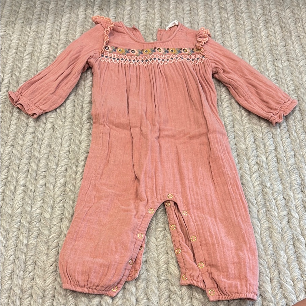 Pink Ruffled Kids One Piece